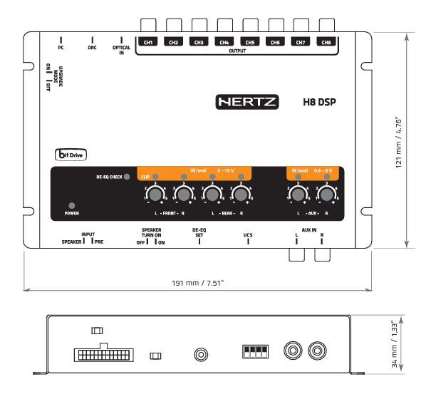 Hertz H8 DSP 8CH Out with Input EQ