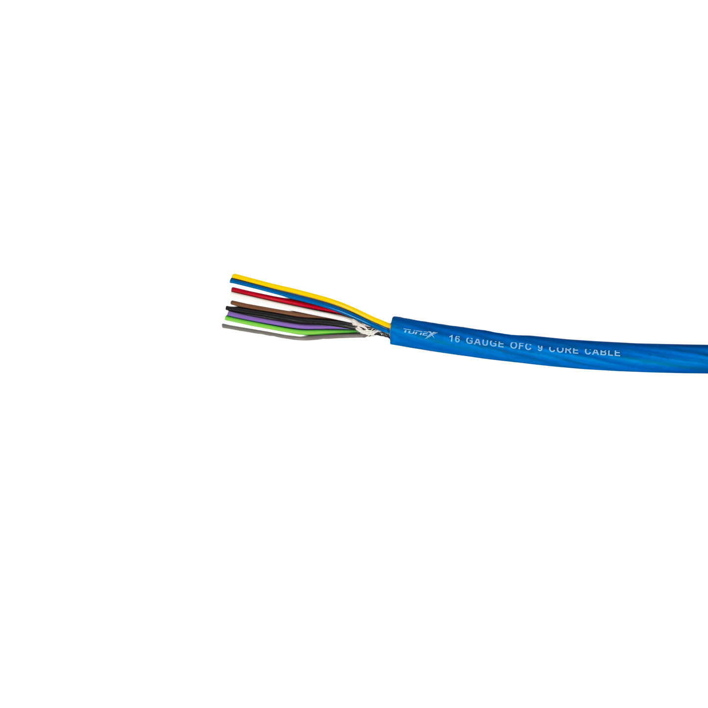 9 Core 16 Gauge Cable PVC Jacket Blue OFC (Sold by Meter)