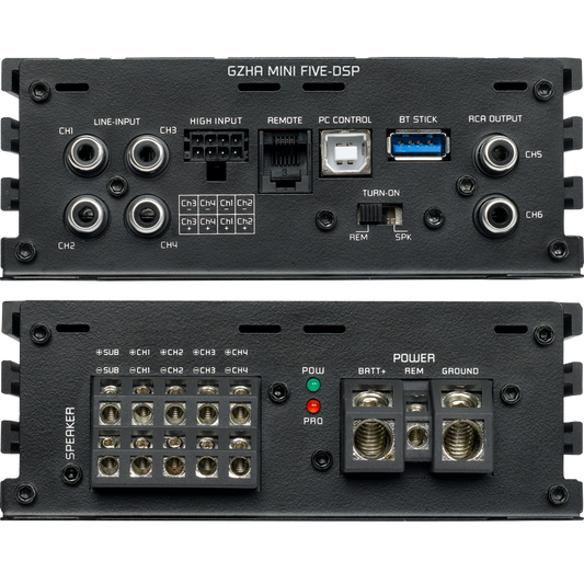Ground Zero GZHA MINI FIVE-DSP 5-channel class D compact amplifier with DSP image 1