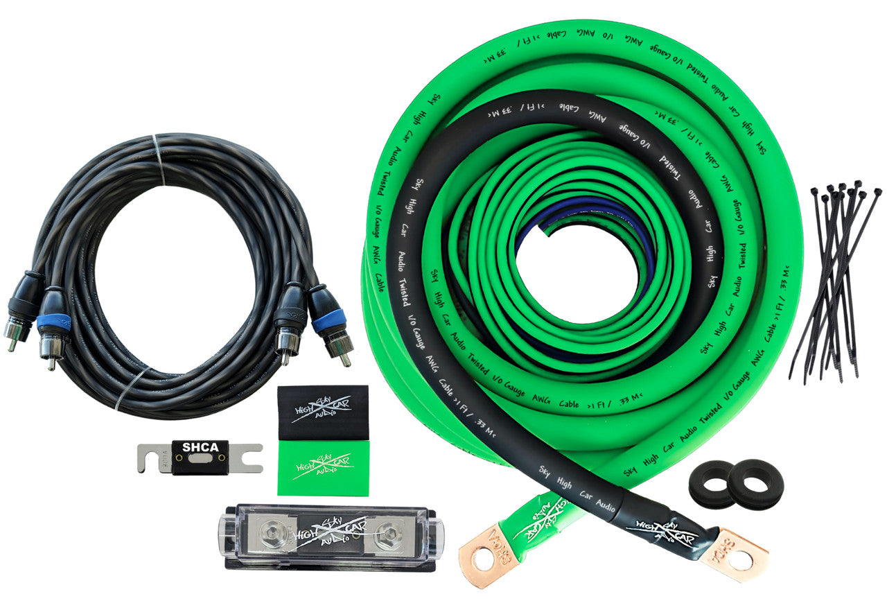 Sky High Car Audio 0 Gauge Wiring kit CCA