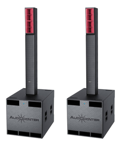 AUDIOCENTER L65+L65S MK2 Active Column Speaker with 18" Subwoofer (PAIR) image 0