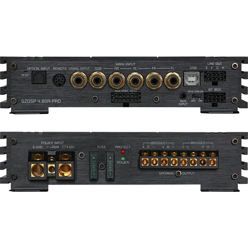 Ground Zero GZDSP 4.80A-PRO 4-channel amplifier with 8-channel DSP image 1