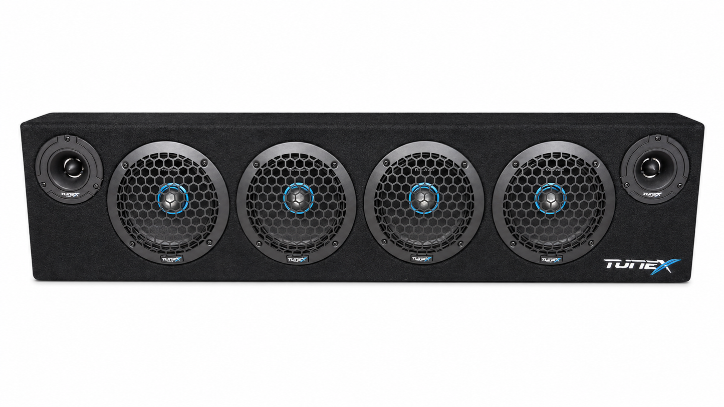 Tunex Pro 6.5  Bullet Quad Midbox with Tweeters and Box 1400Watts