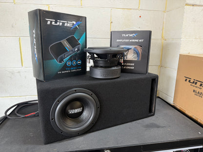 Sundown 8Inch Subwoofer Ported Box and Amplifier Combo