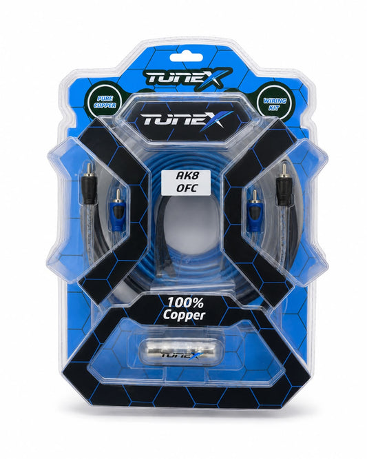100% Oxygen Free Copper 8gauge Amplifier Wiring Kit | RCA & Speaker Cable Incl.