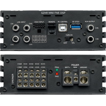 Ground Zero GZHA MINI FIVE-DSP 5-channel class D compact amplifier with DSP image 1